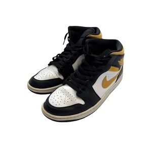 Jordan 1 Mid Black University Gold‎ 2021 554724-177 Size 9.5